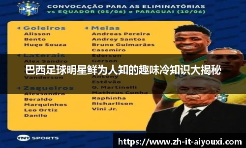 巴西足球明星鲜为人知的趣味冷知识大揭秘
